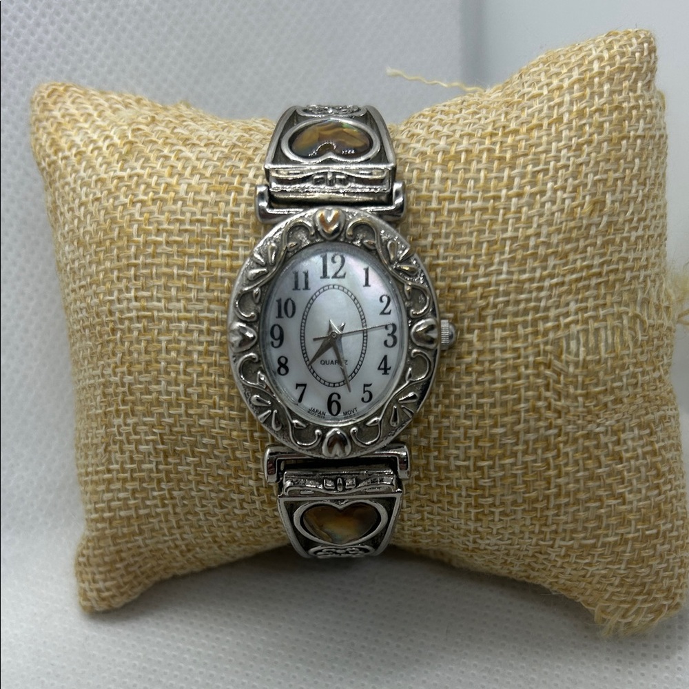 Silver Heart Decorative Watch